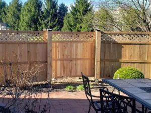 Backyard Fence custom wood privacy fence installation 300x225